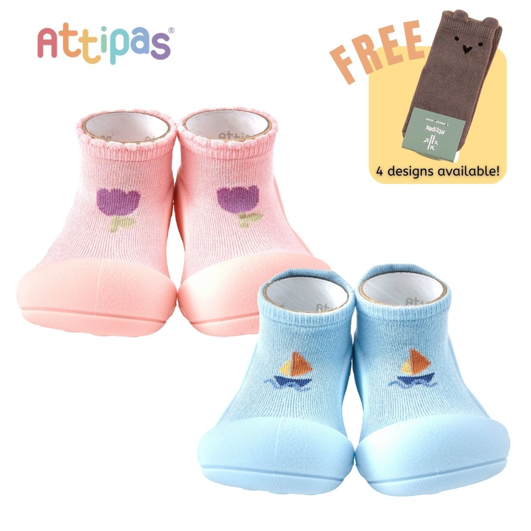 Attipas Baby Shoes - Bundle of 2 + FREE Baby Socks